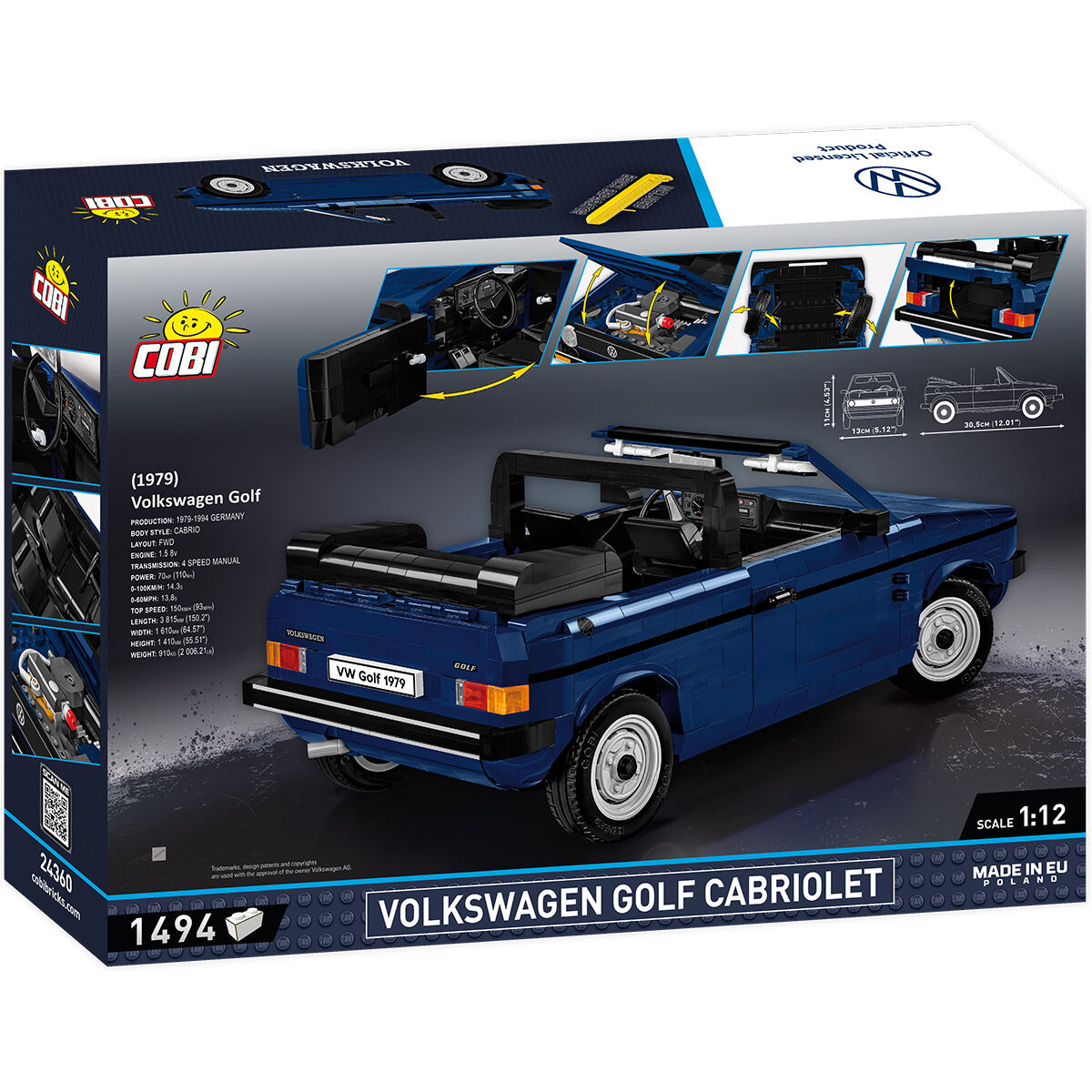 COBI Volkswagen GOLF Cabriolet: Set #24360 – COBI Official Store