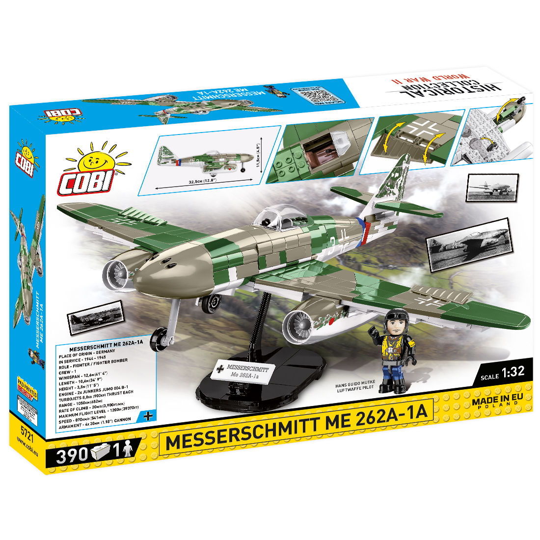 Klocki Cobi 5721 Messerschmitt Me262 A-1a (5902251057213) • Cena Klocki Cobi 5721 Messerschmitt Me262 A-1a (5902251057213) • Cena