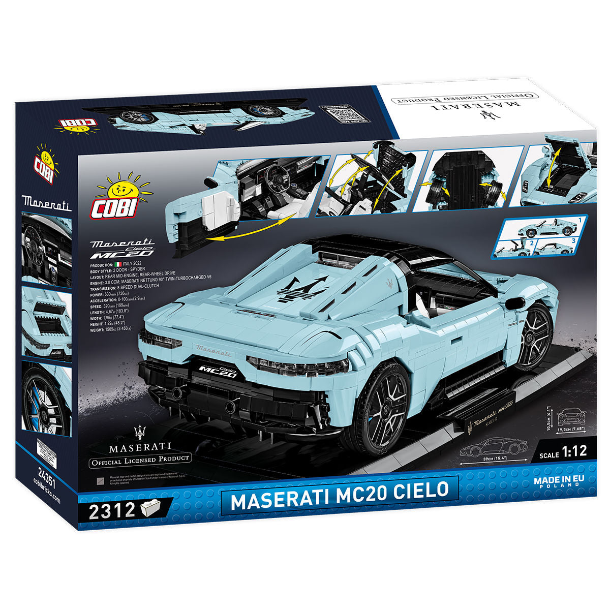 COBI EDICIÓN EJECUTIVA Maserati MC20 Cielo Super Car: Set n.° 24351