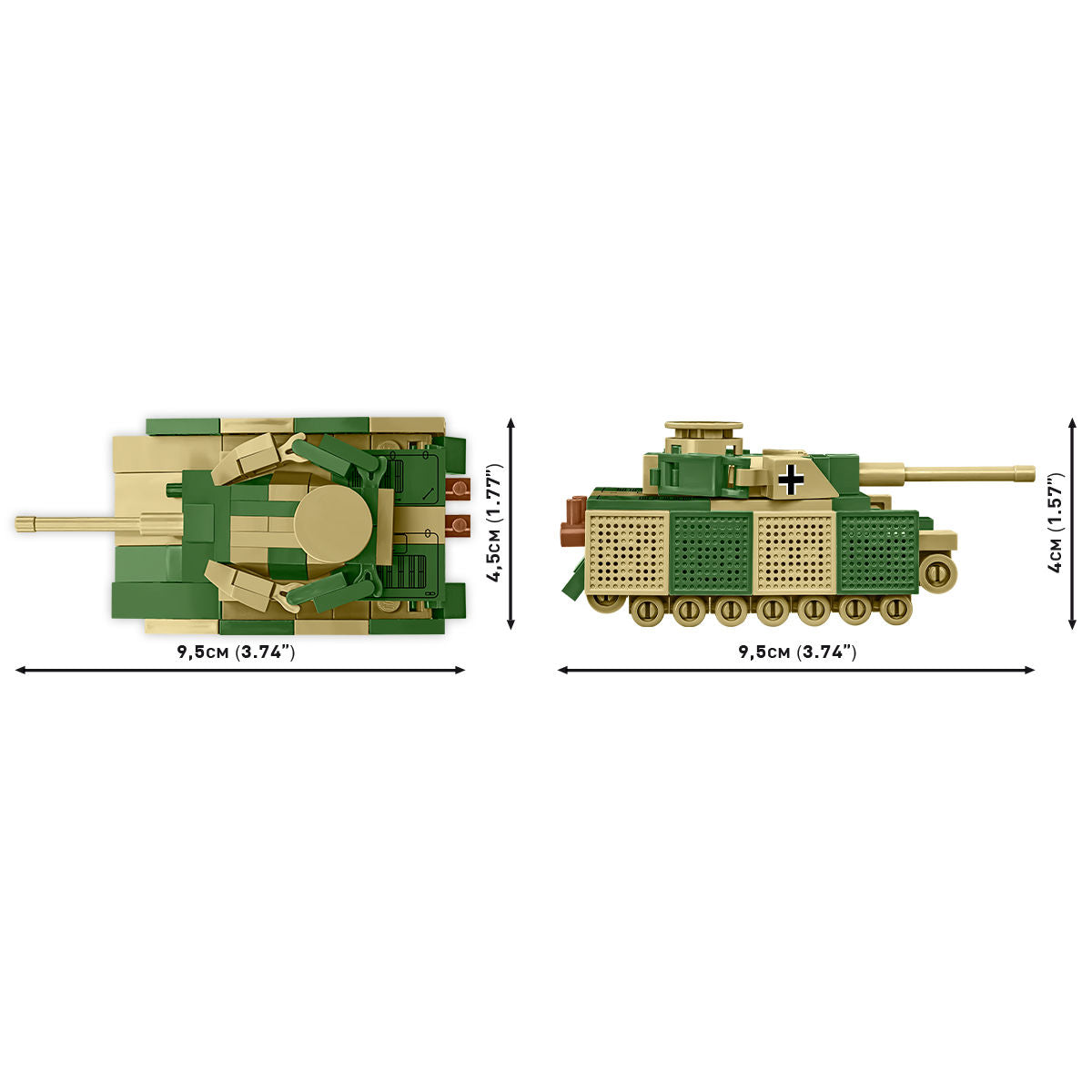 COBI Panzer IV Ausf. J Tank Escala 1:72: Conjunto #3097