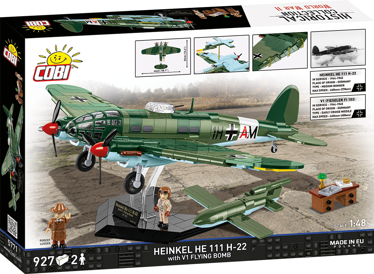 COBI Heinkel HE 111 H-22 Medium Bomber w/ V1 Flying Bomb: Set #5771