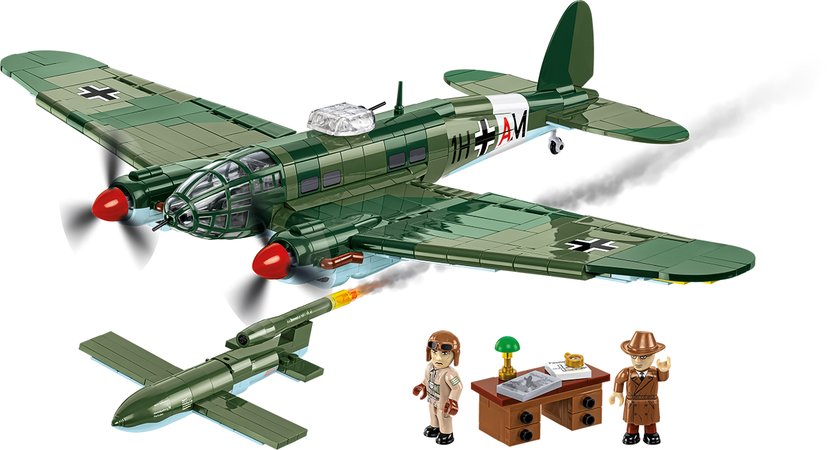 COBI Heinkel HE 111 H-22 Medium Bomber w/ V1 Flying Bomb: Set #5771