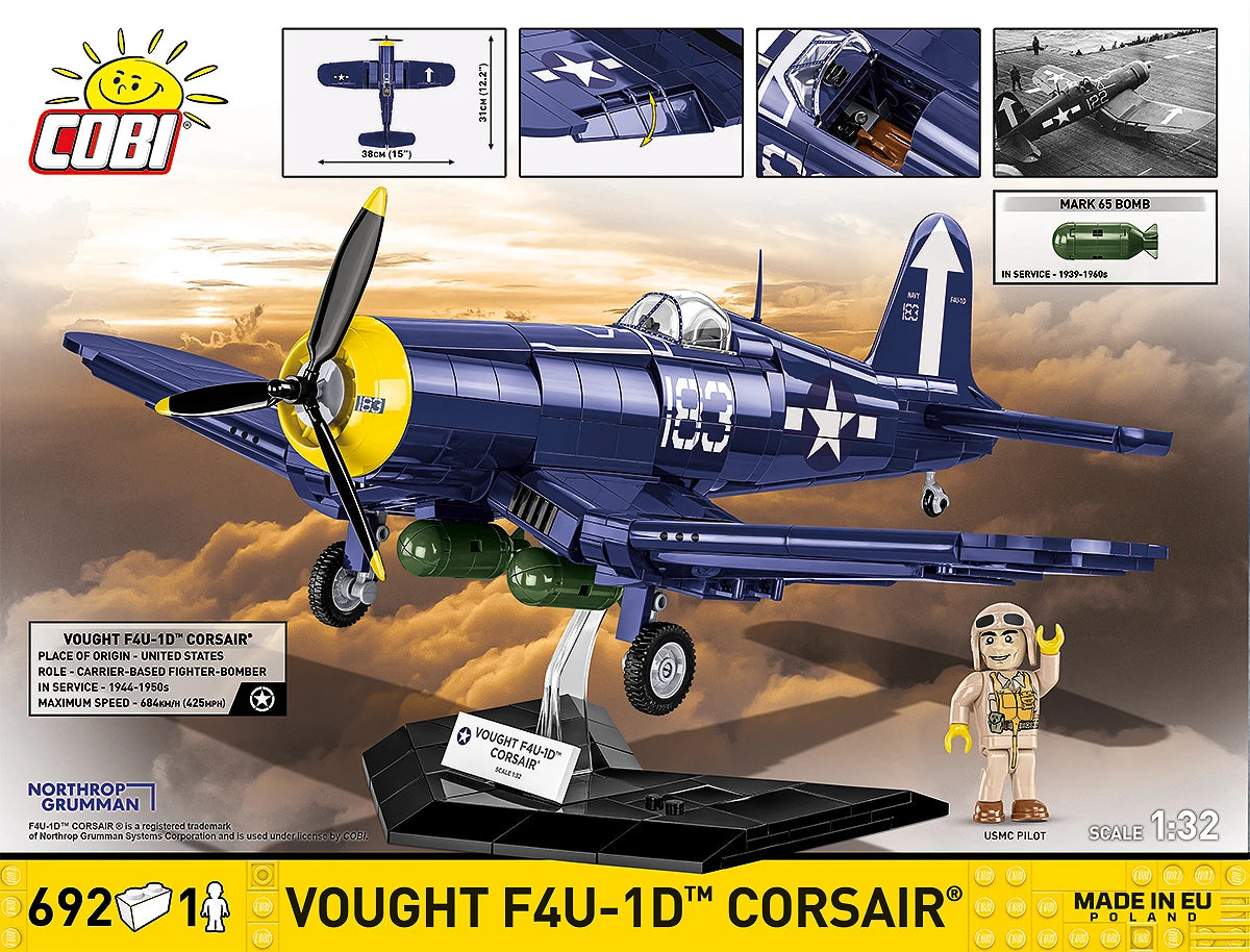 COBI Vought F4U-1D Corsair Fighter Aircraft: Set #5773