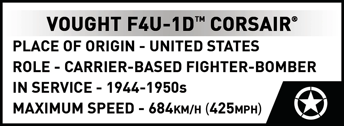 COBI Vought F4U-1D Corsair Fighter Aircraft: Set #5773
