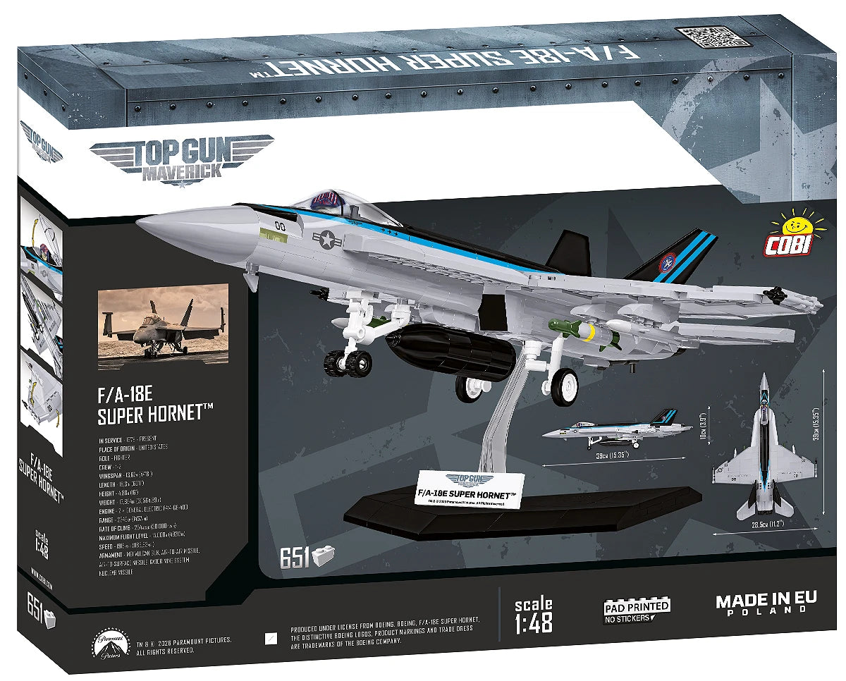 Avión COBI TOP GUN F/A-18E Super Hornet, versión 2: SET #5805A