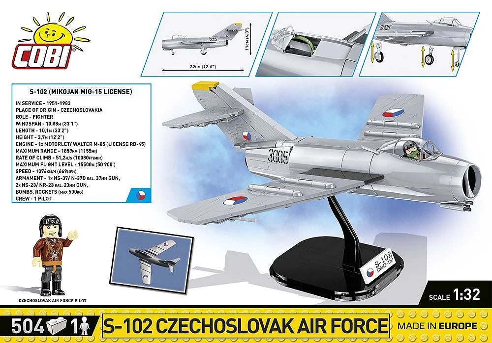 COBI S-102 Czechoslovak Air Force Fighter Jet: Set #5821