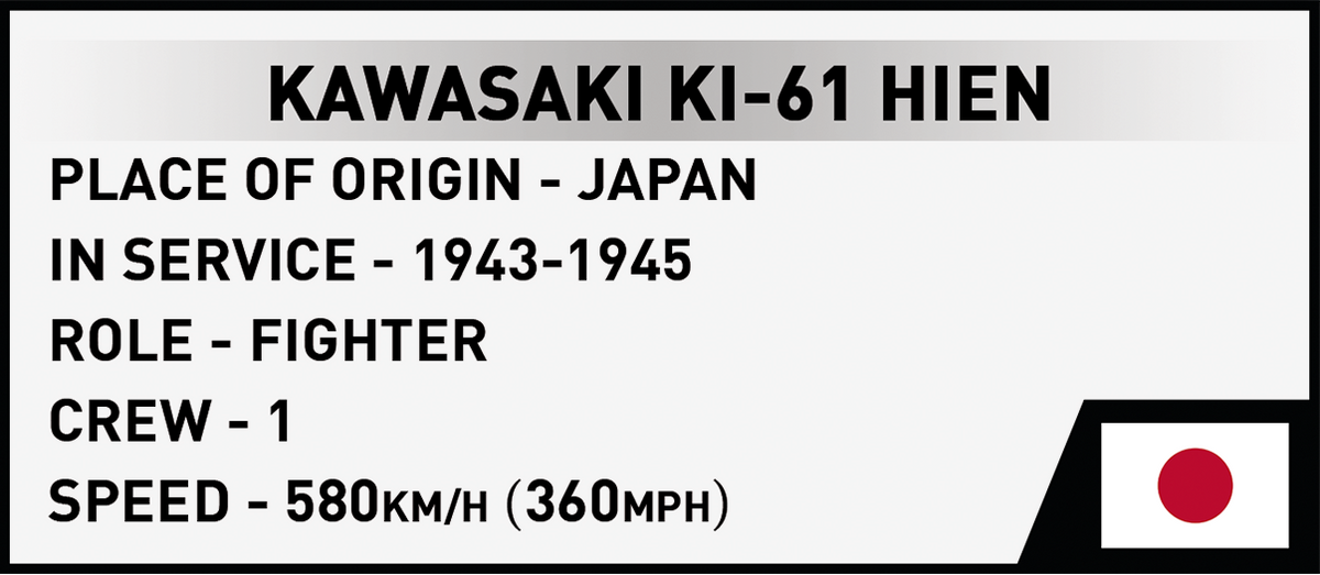Caza Kawasaki KI-61 Hien de COBI: SET #5872