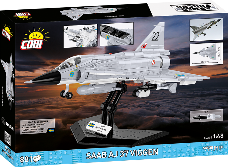 COBI SAAB AJ 37 Viggen Jet Fighter: Conjunto #5915