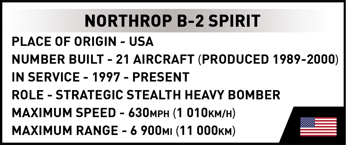 Bombardero furtivo COBI Northrop B-2 Spirit: Set n.° 5916 