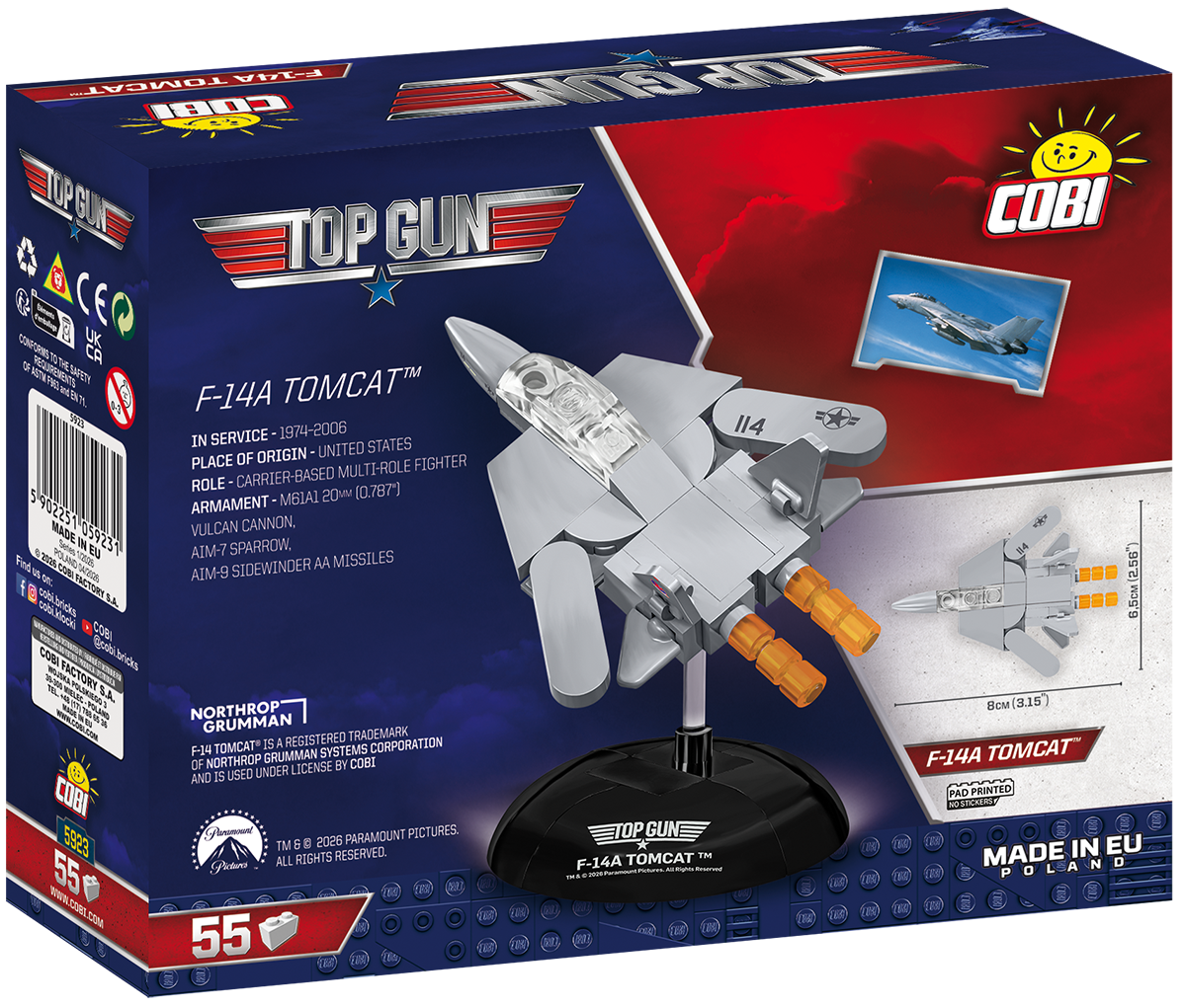 COBI TOP GUN F-14A Tomcat Fighter 1:300 Scale : Set #5923