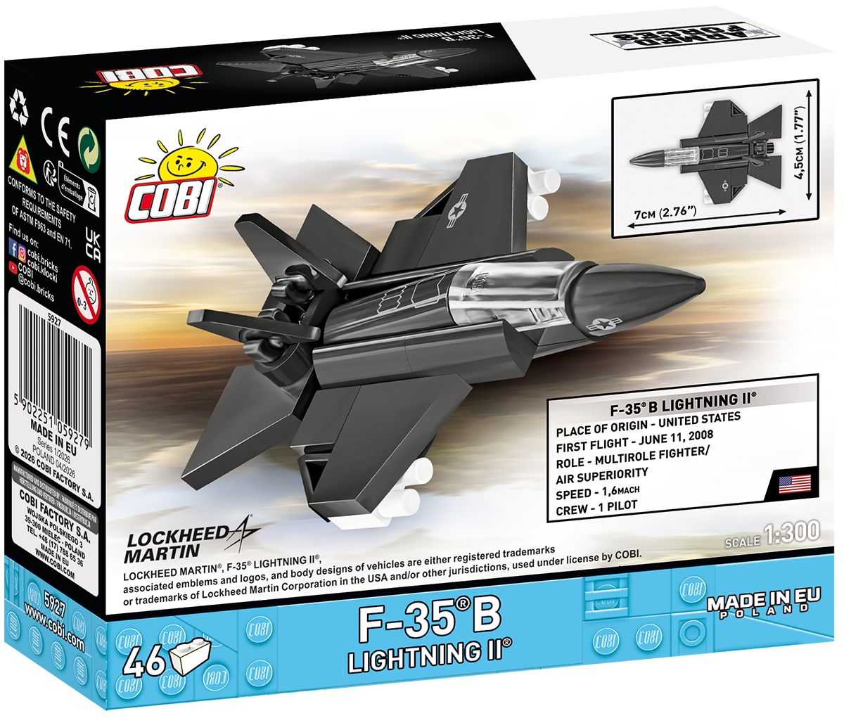 COBI F-35B Lightning II Fighter 1:300 Scale : Set #5927