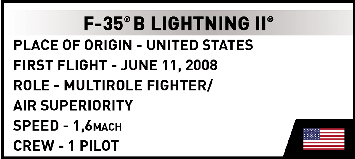 COBI F-35B Lightning II Fighter 1:300 Scale : Set #5927