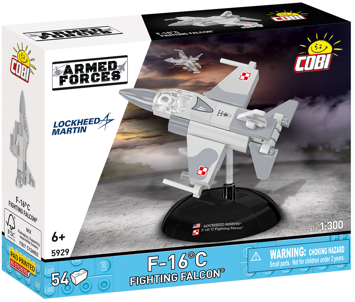 COBI F-16C Fighting Falcon Polish Fighter 1:300 Scale : Set #5929