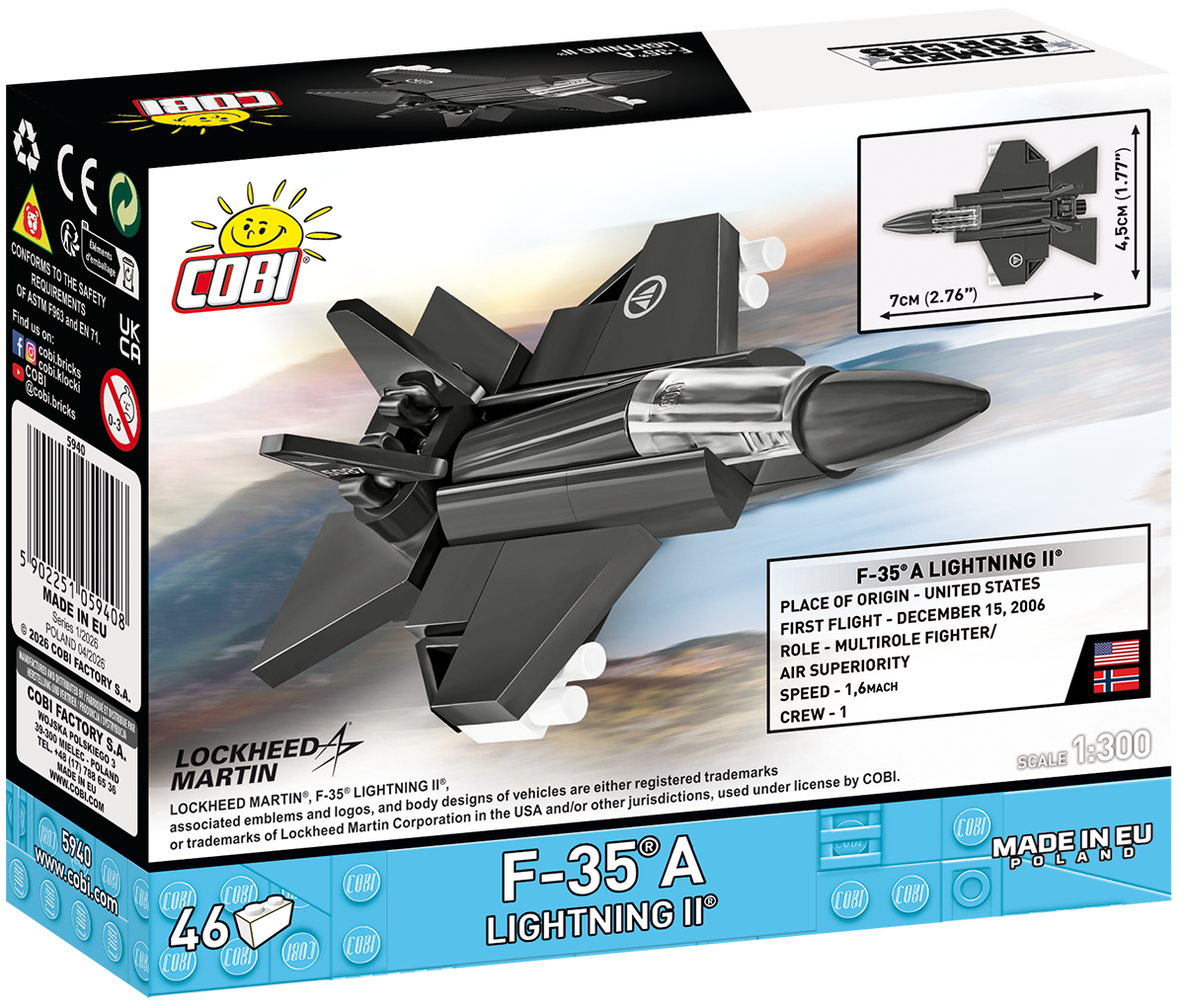 COBI F-35A Lightning II Fighter 1:300 Scale : Set #5940