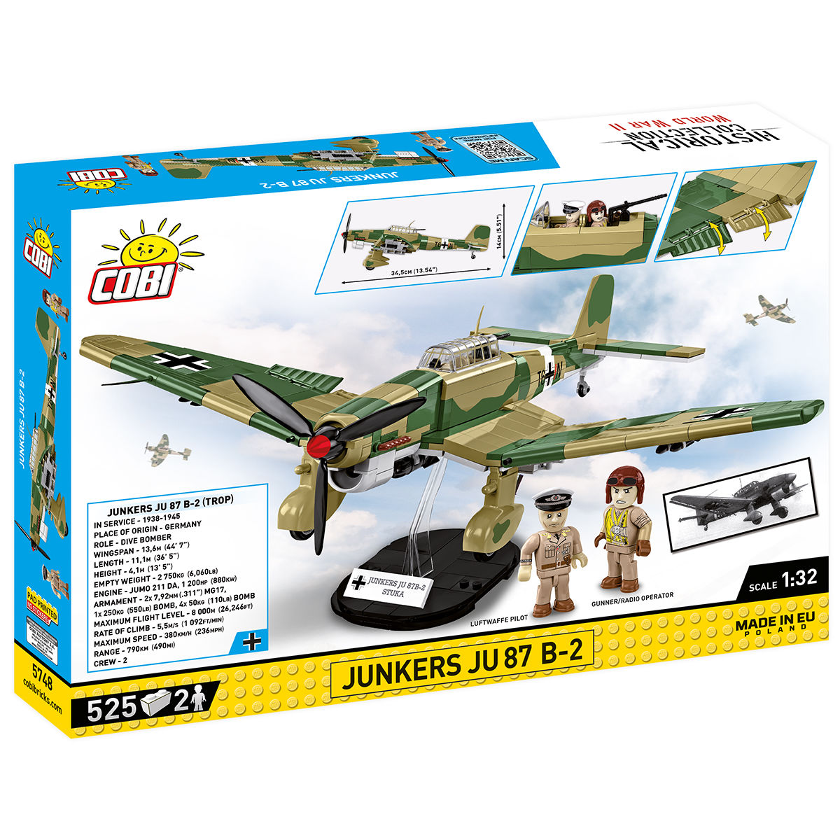 Bombardero en picado COBI Junkers JU 87 B-2: Conjunto n.° 5748