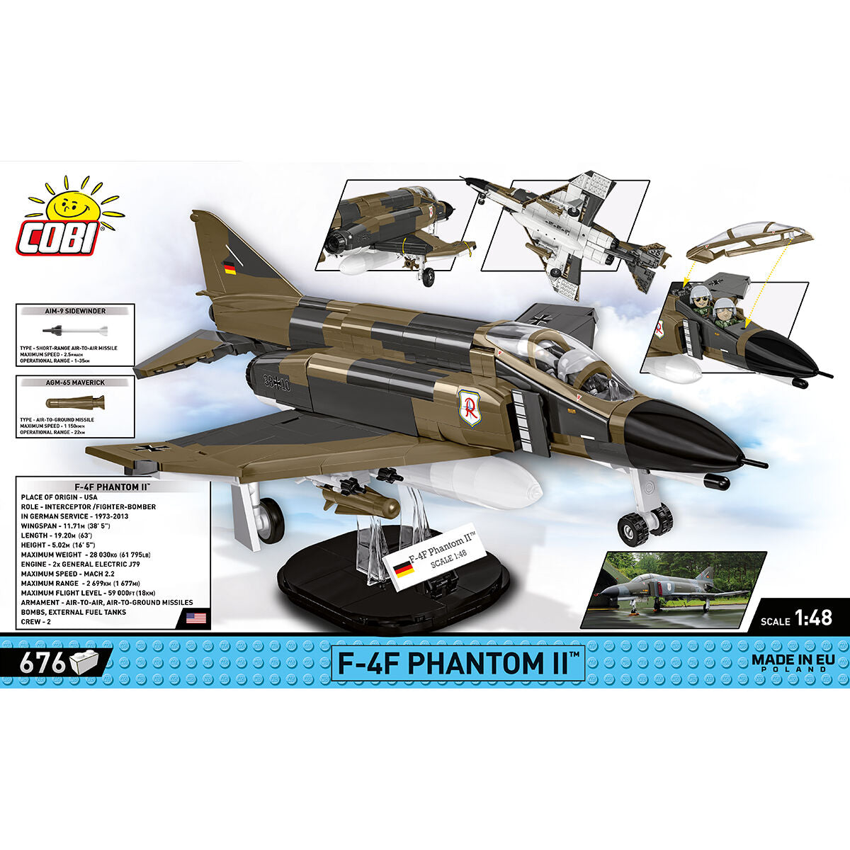 COBI F-4F Phantom II Jet Fighter: Set #5898