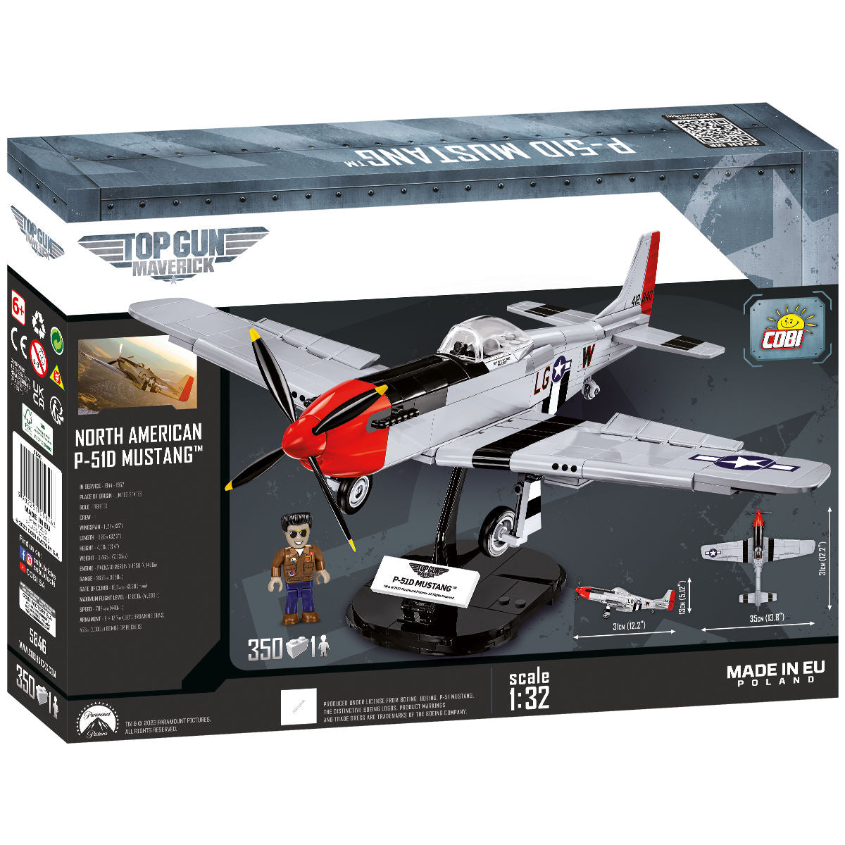 COBI TOP GUN P-51D Mustang Fighter, Version 2: Set #5846