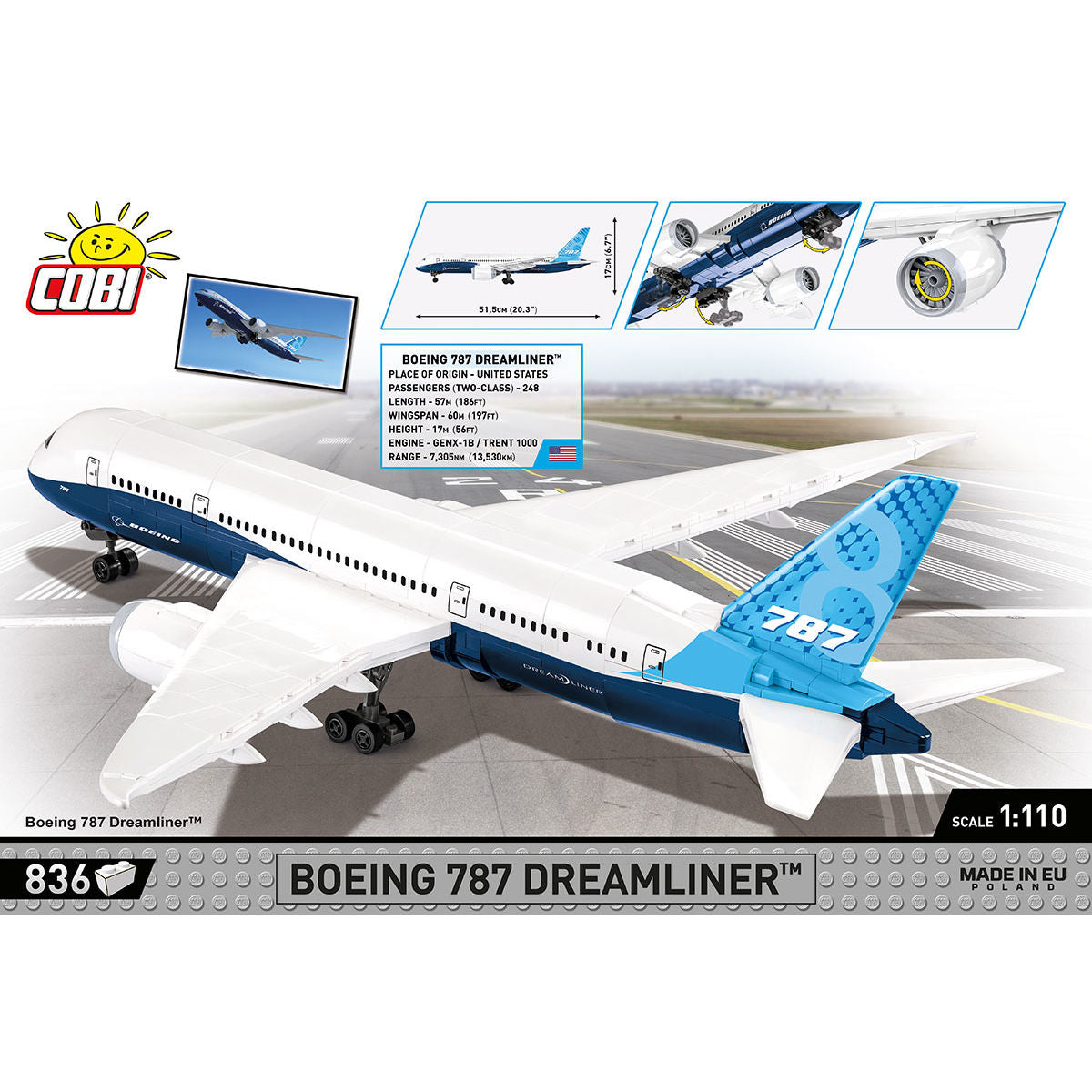 COBI Boeing 787 Dreamliner Passenger Jet: Set #26603