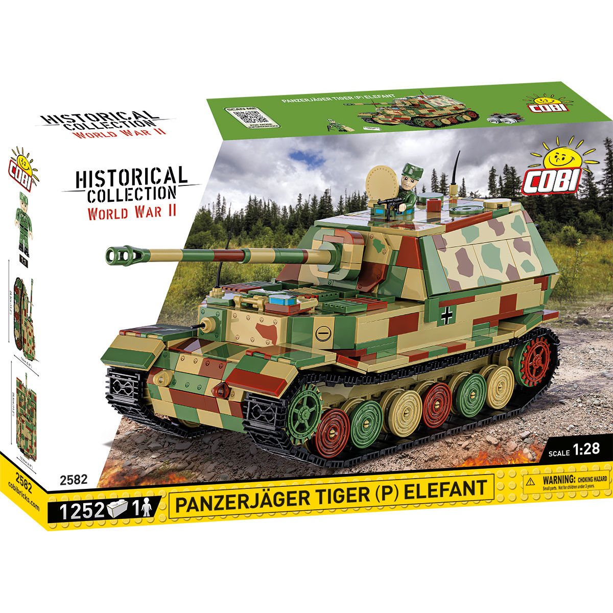 COBI PanzerJager Tiger (P) Elefant Tank Destroyer: Set n.° 2582