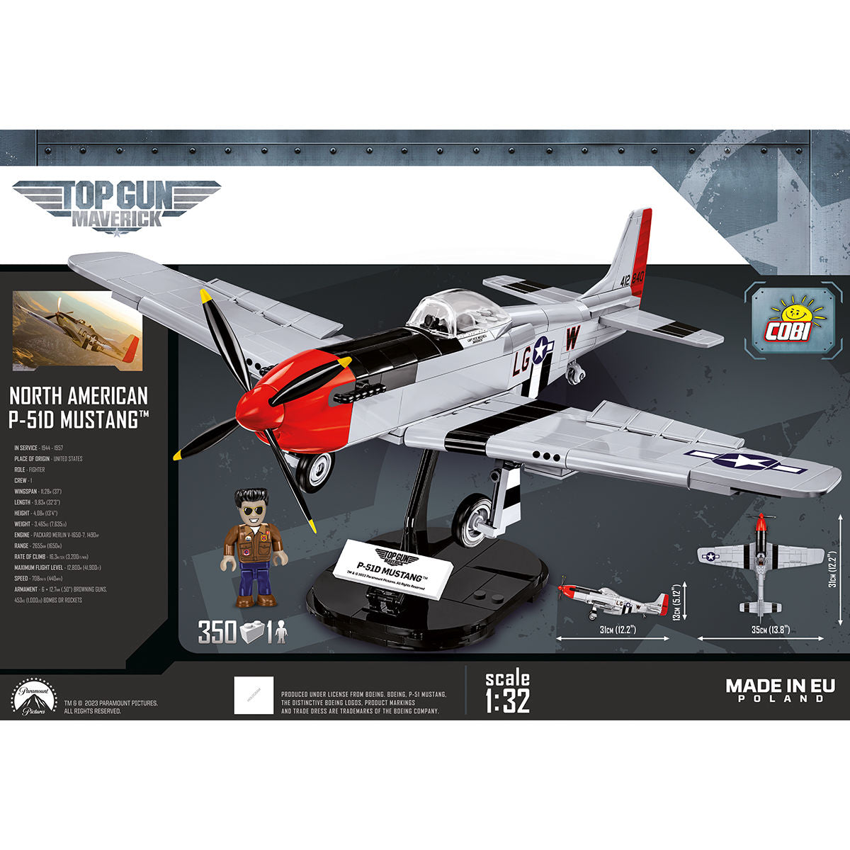 COBI TOP GUN P-51D Mustang Fighter, Version 2: Set #5846