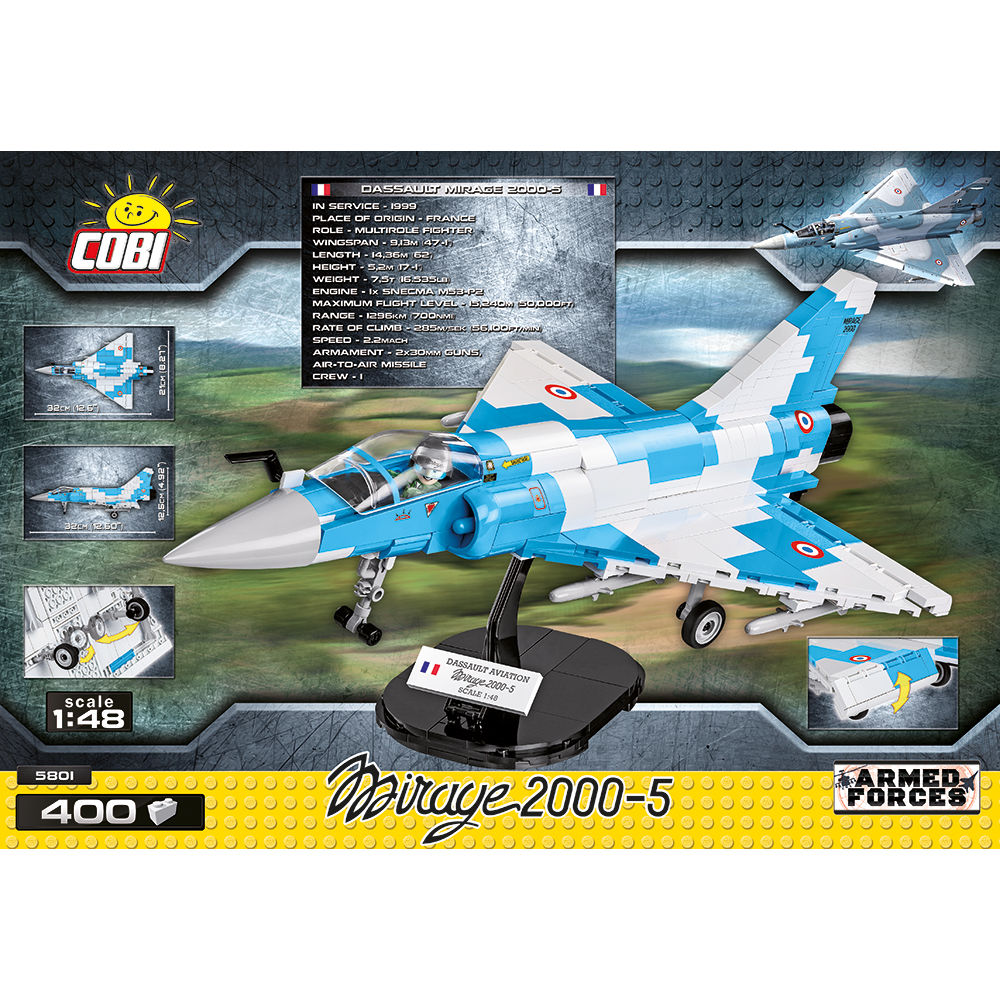 Avión de combate COBI Dassault Mirage 2000-5: SET #5801