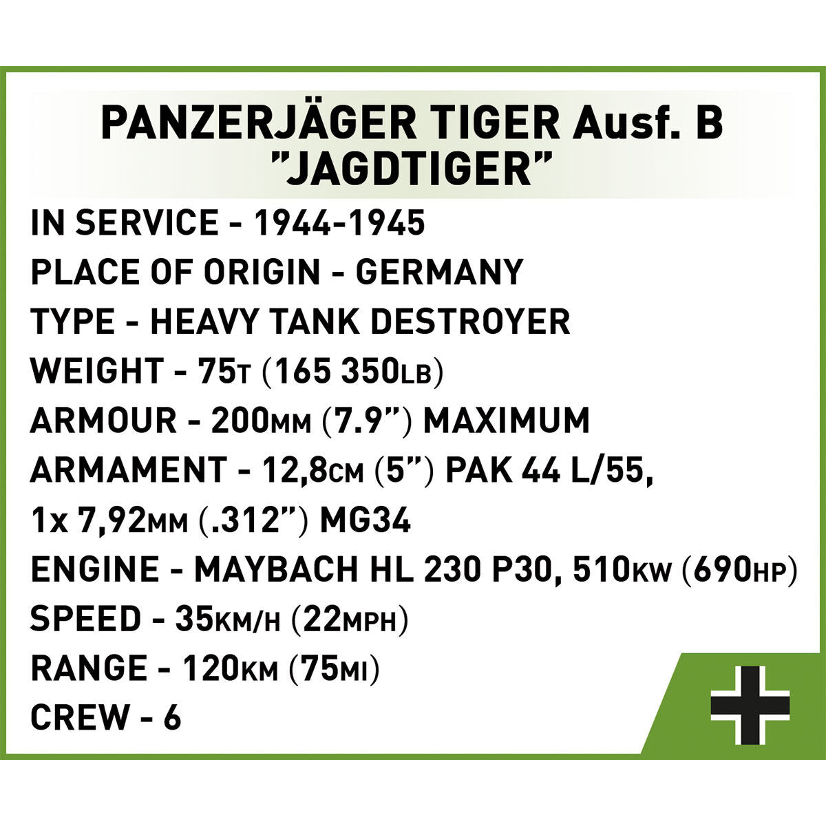 COBI Panzerjäger Tiger Ausf. B 