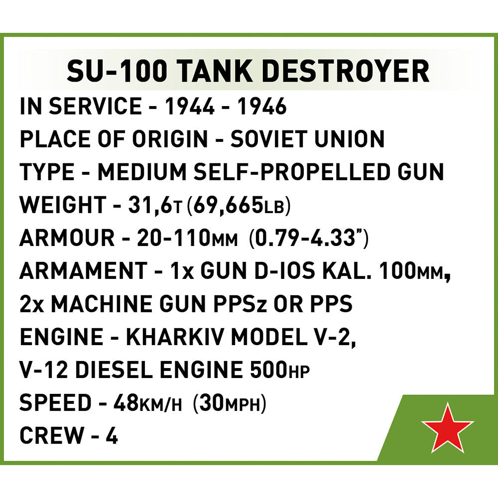 Destructor de tanques soviético COBI SU-100: Set #2541