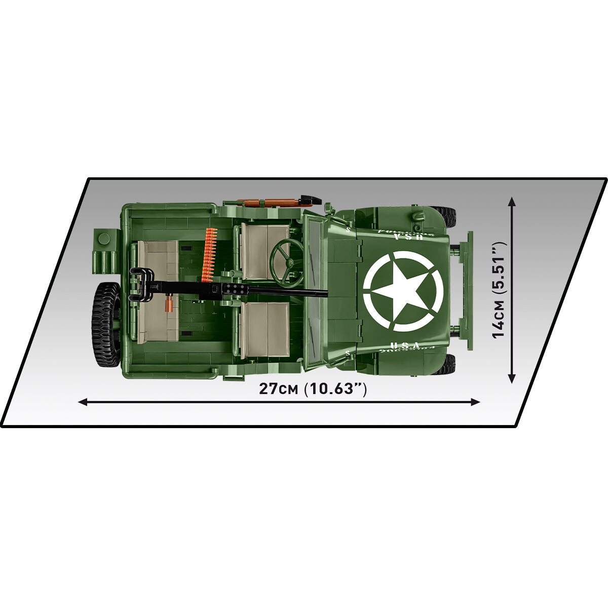 COBI EDICIÓN EJECUTIVA JEEP Willys MB y remolque: Conjunto n.° 2804