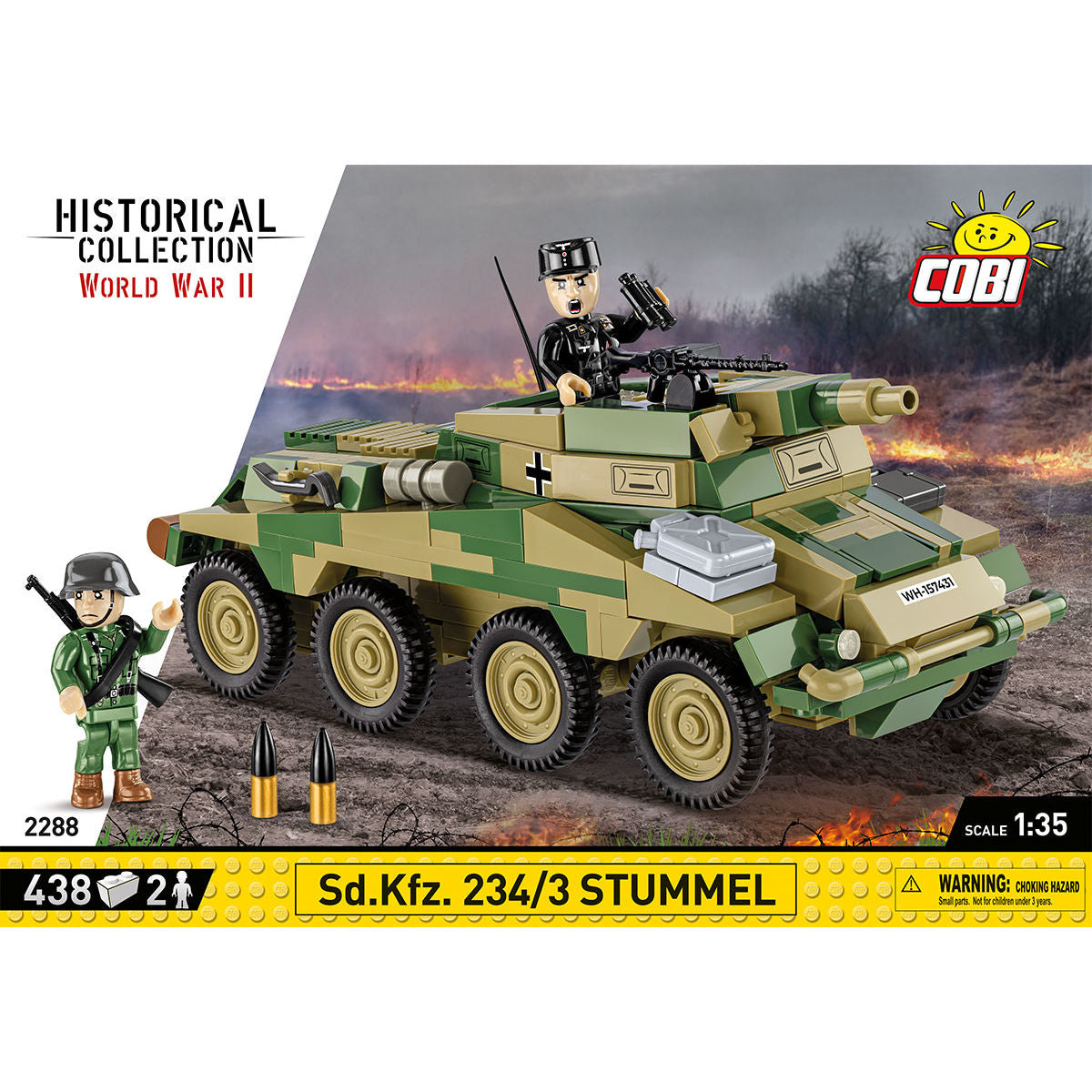 COBI Sd.Kfz. Vehículo blindado Stummel 234/3: Conjunto n.º 2288