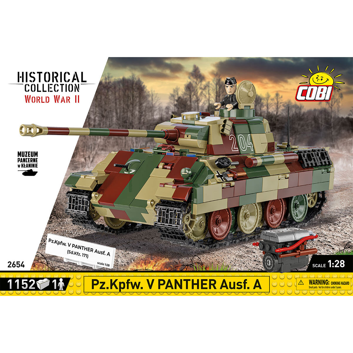 COBI Pz.Kpfw. V PANTHER Ausf. Un tanque: Conjunto #2654