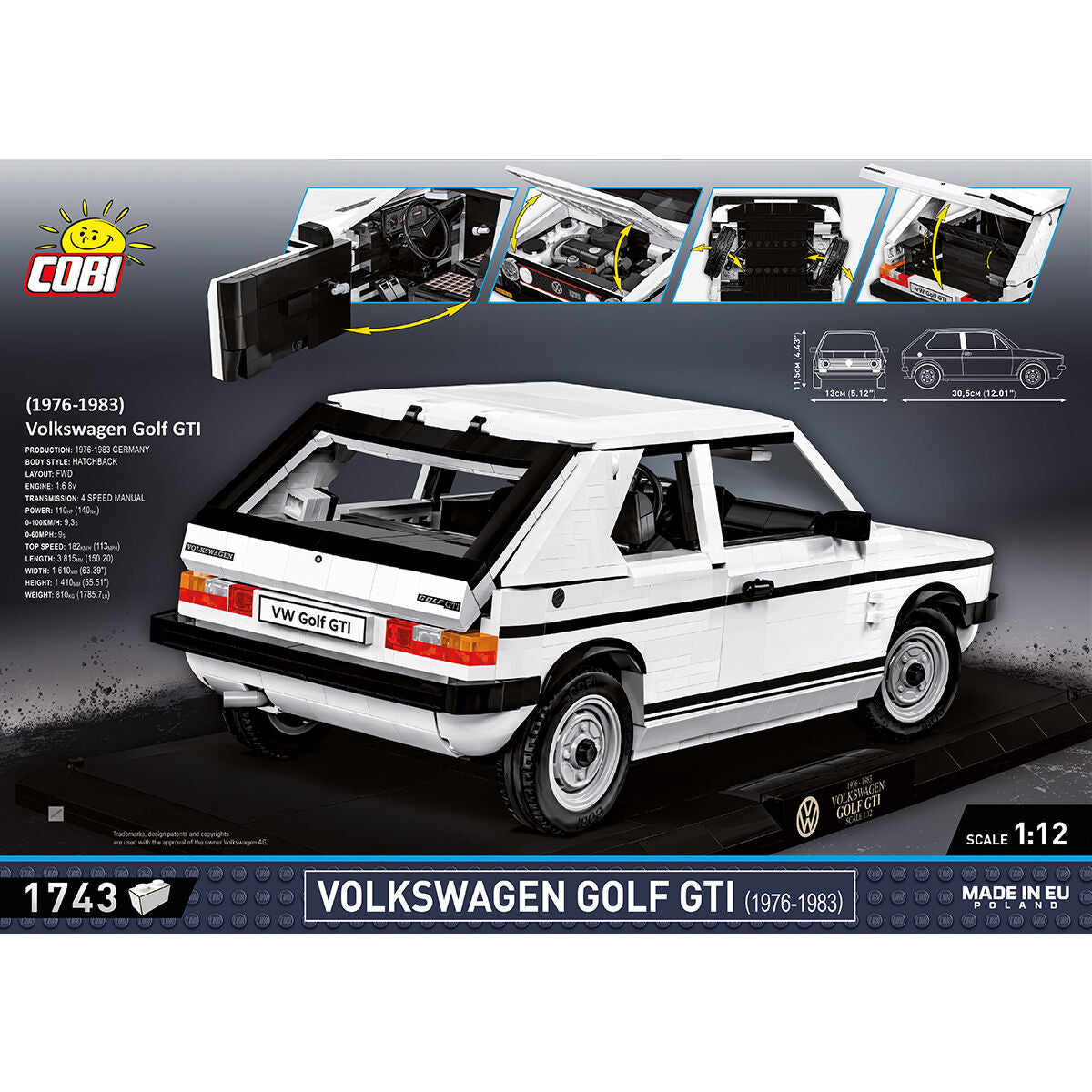 COBI EDICIÓN EJECUTIVA Volkswagen GOLF GTI: Conjunto n.° 24358 