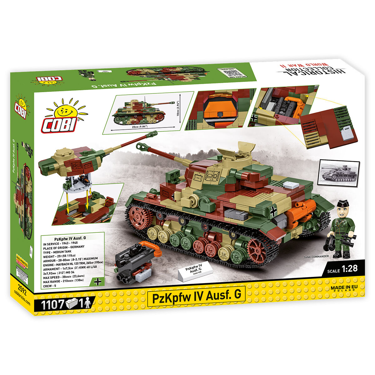 COBI PanzerKampfWagen IV Ausf. Tanque G: Conjunto #2592