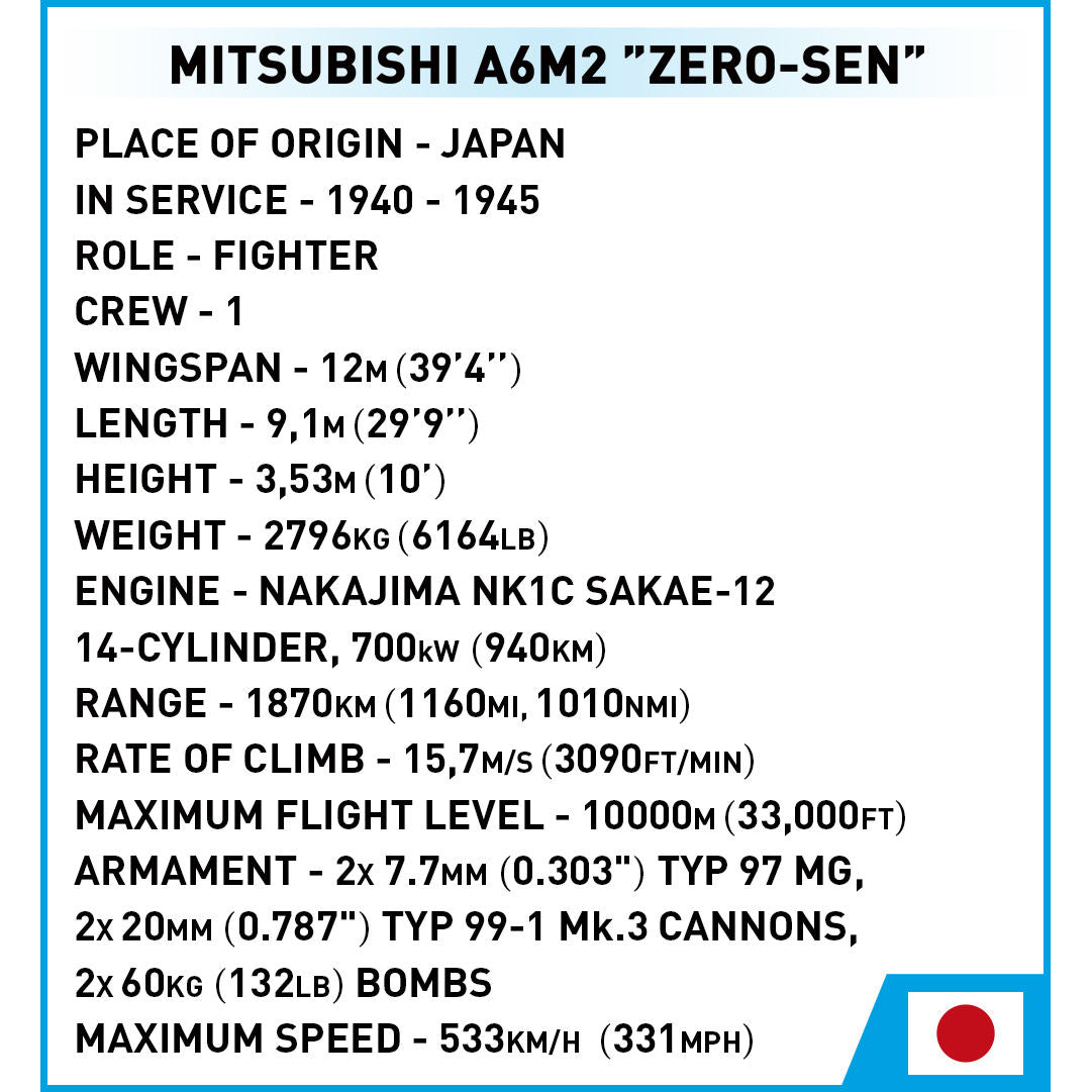 COBI Mitsubishi A6M2 