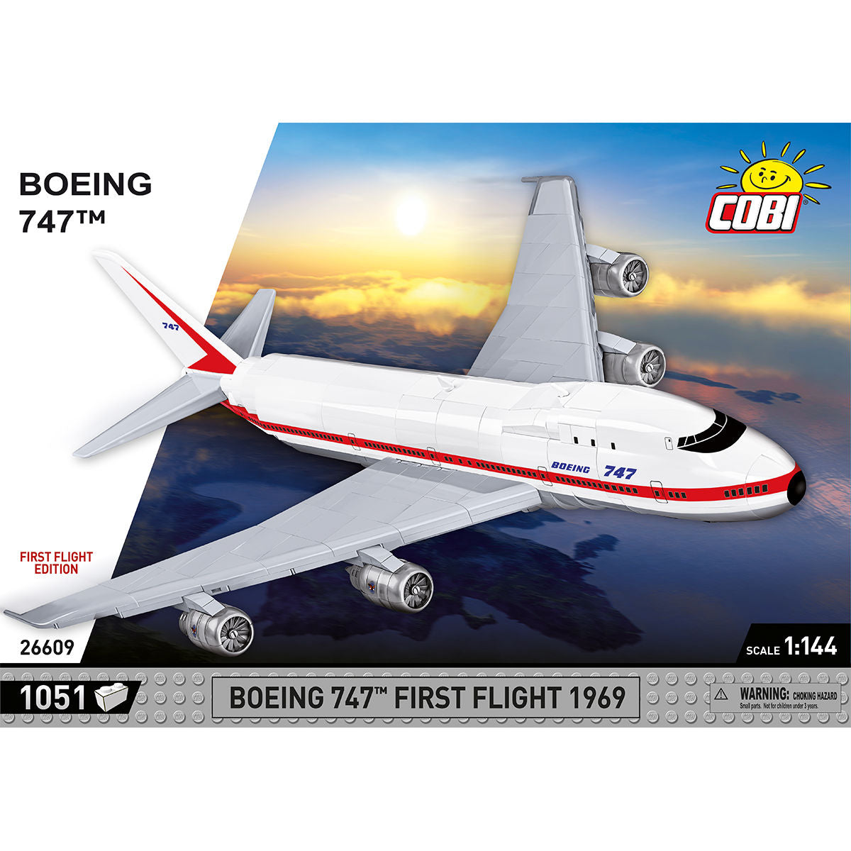 COBI FIRST FLIGHT EDITION Boeing 747 Passenger Jet 1969: Set
