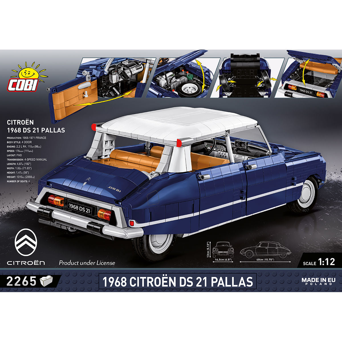 COBI 1968 Citroën DS 21 Pallas: Set #24348 – COBI Official Store