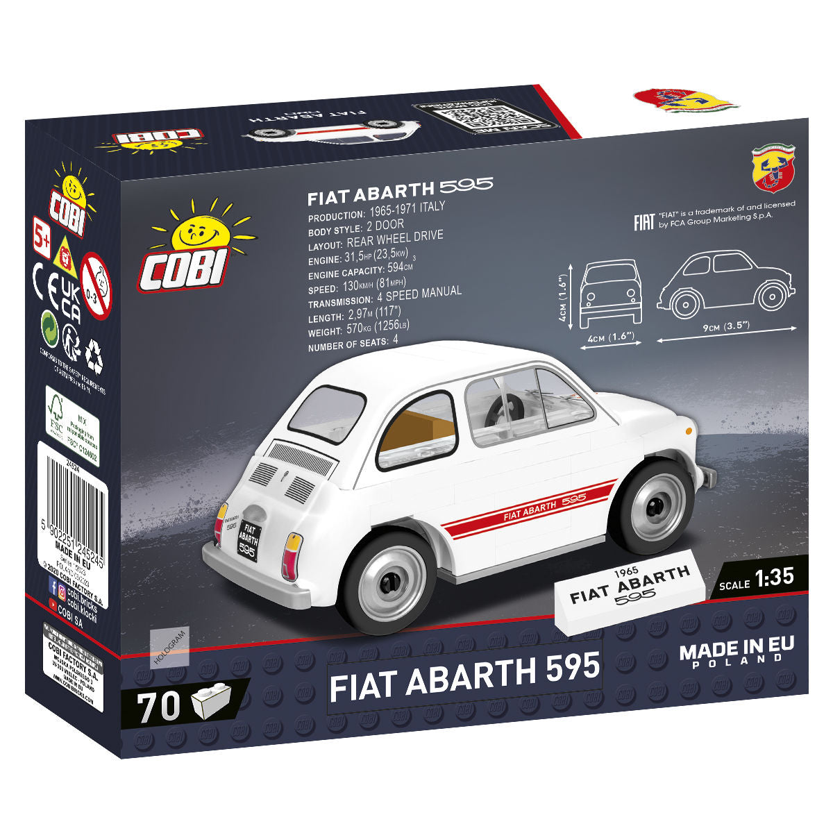COBI Fiat Abarth 595 Coche: Juego #24524