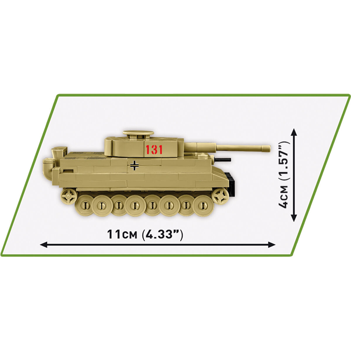 COBI Tiger I 131 Tank 1:72 Scale: Set #3095