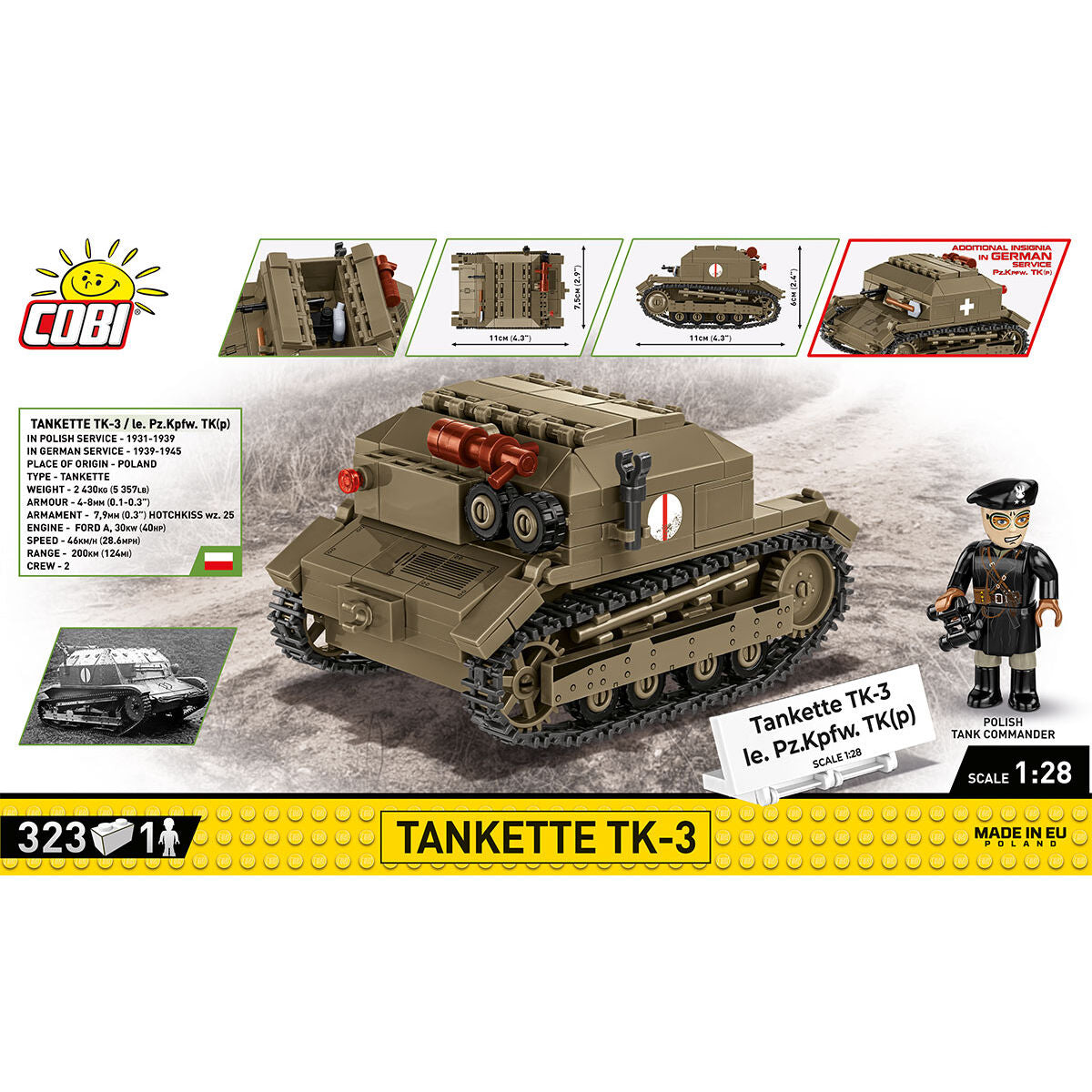 Tanque COBI Tankette TK-3: Juego #2658