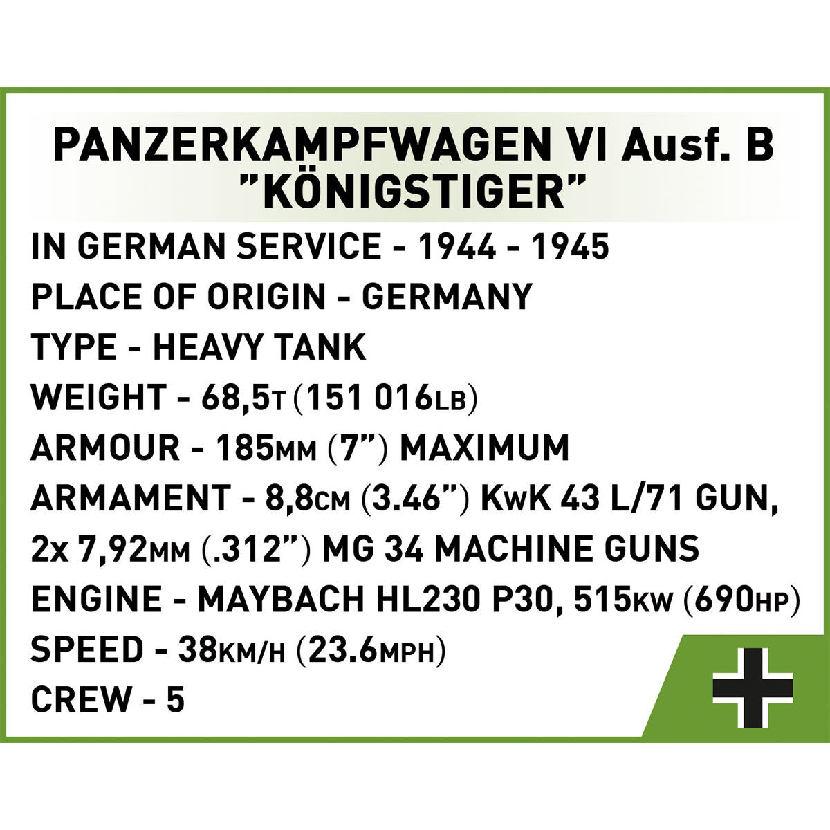 COBI Panzer VI Ausf. B 