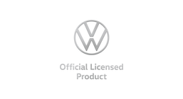 A silver Volkswagen logo centered with the text 'Official Licensed Product' below it.