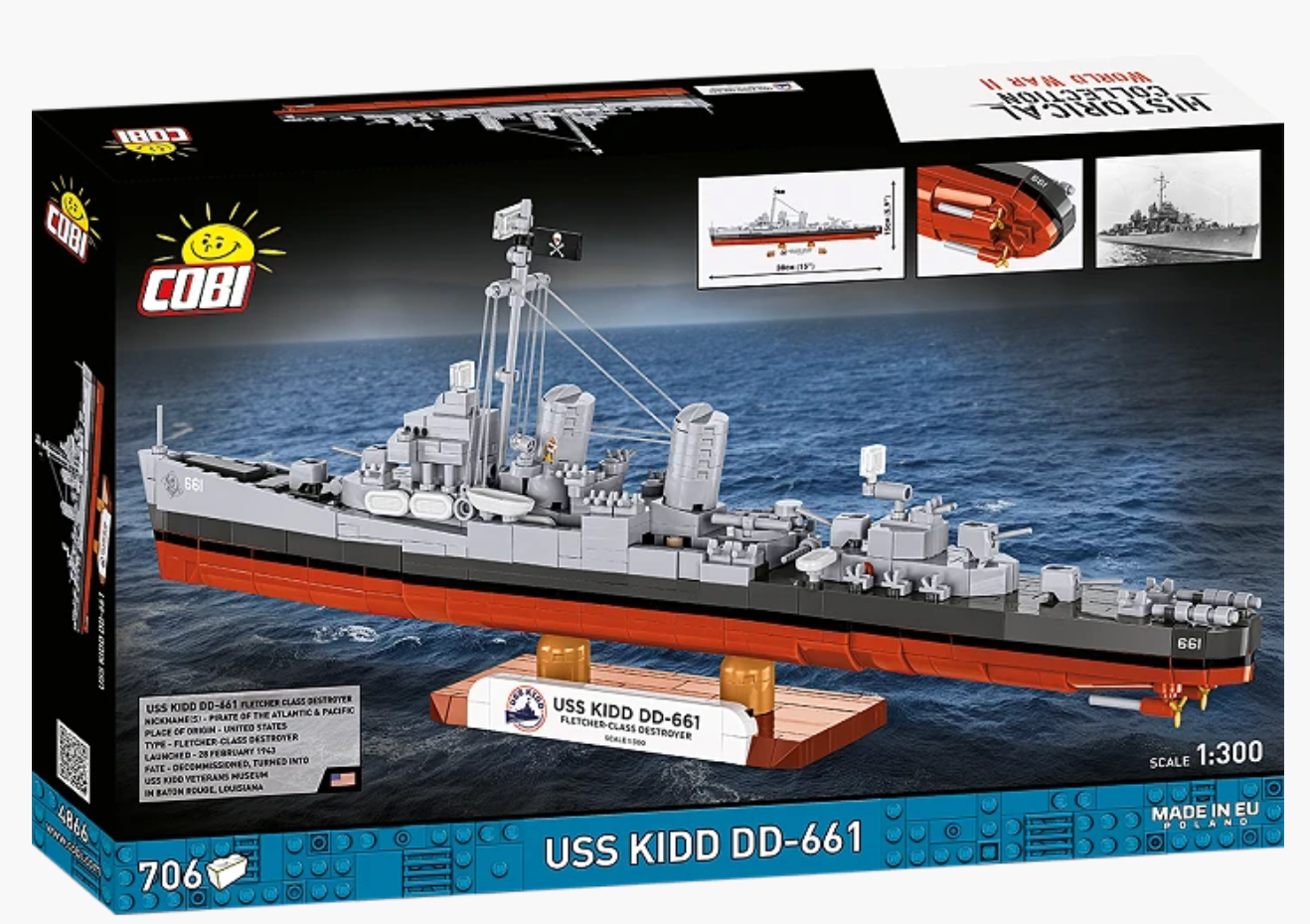 COBI USS Kidd DD-661 Destroyer: Set #4866