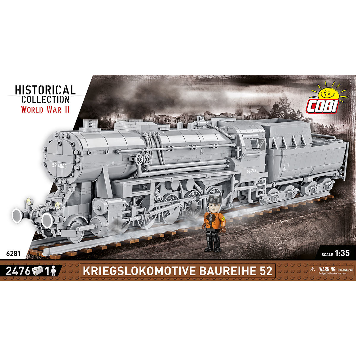 COBI Kriegslokomotive Baureihe 52 Locomotive : Set #6281 – COBI