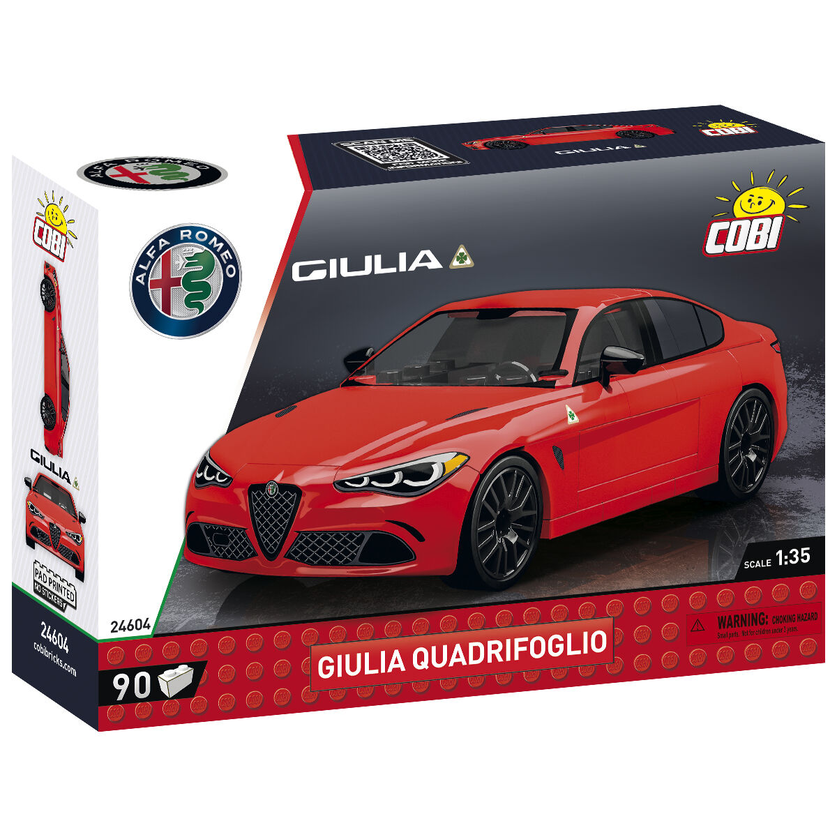 COBI Alfa Romeo Giulia Quadrifoglio Red Car: Set #24604