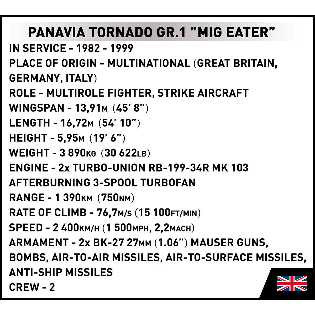 COBI Panavia Tornado GR.1 