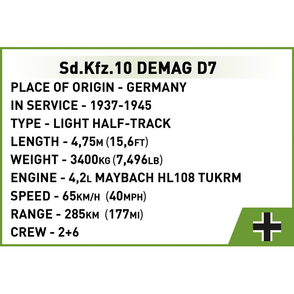 COBI Sd.Kfz. 10 Demag D7: Set #2273