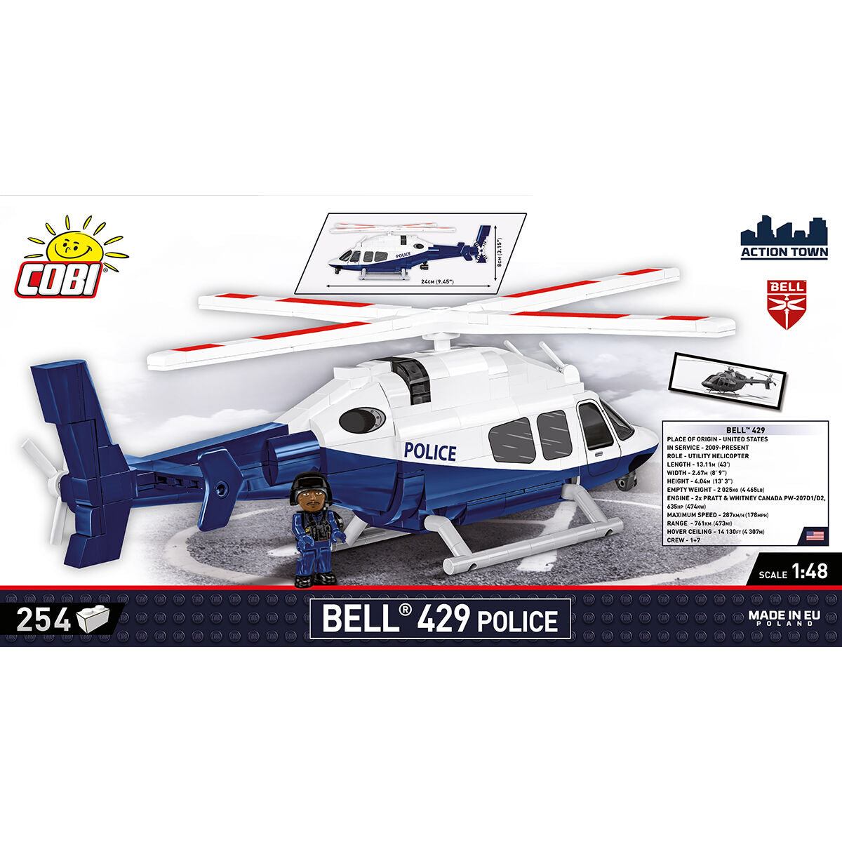 Helicóptero policial COBI Bell 429: Set n.° 26630