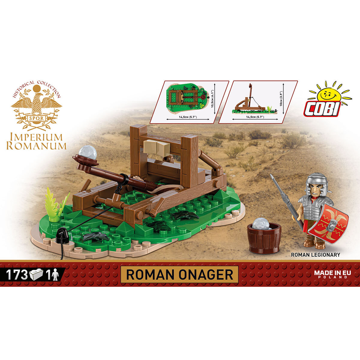 COBI IMPERIUM ROMANUM Catapulta de Onagro Romano: Set #20068