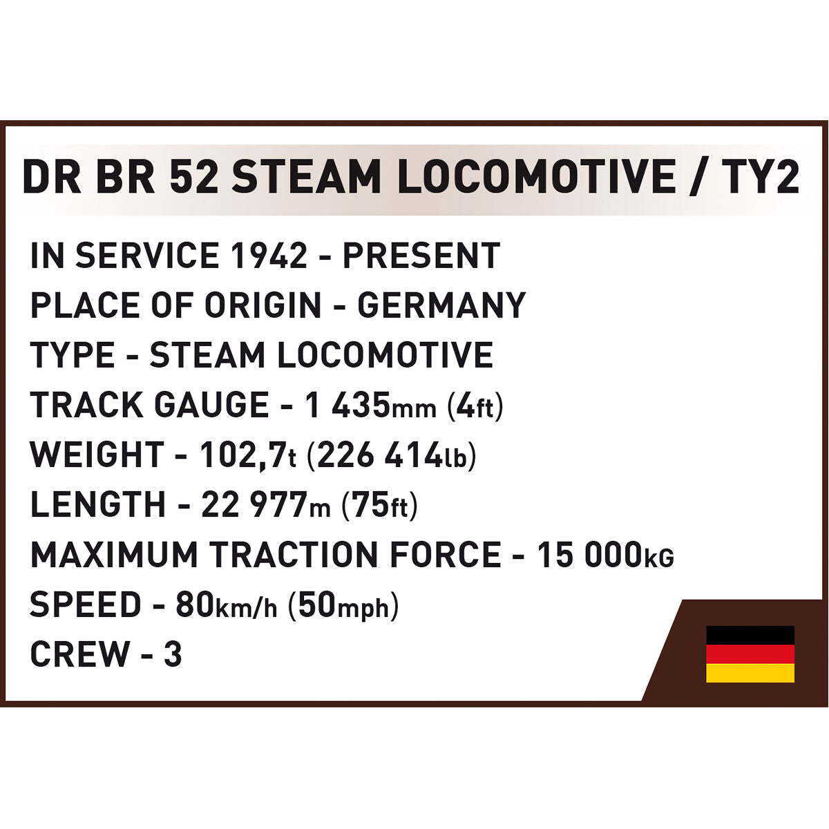 COBI DR BR 52 Steam Locomotive & Railway Semaphore: Set #6287