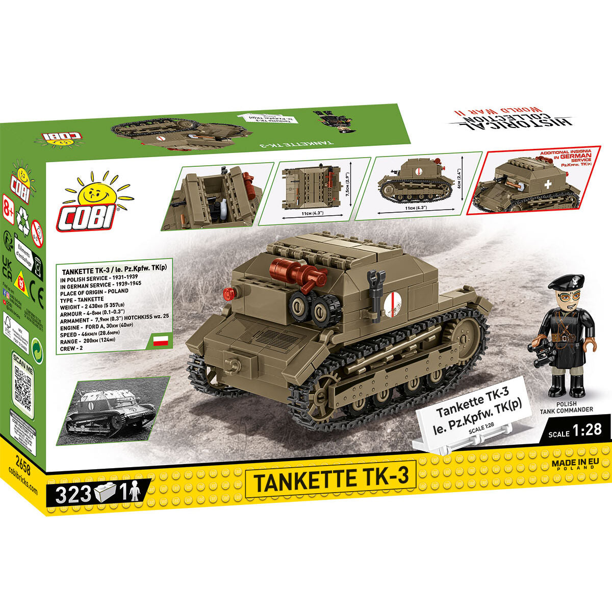 COBI Tankette TK-3 Tank: Set #2658 – COBI Official Store