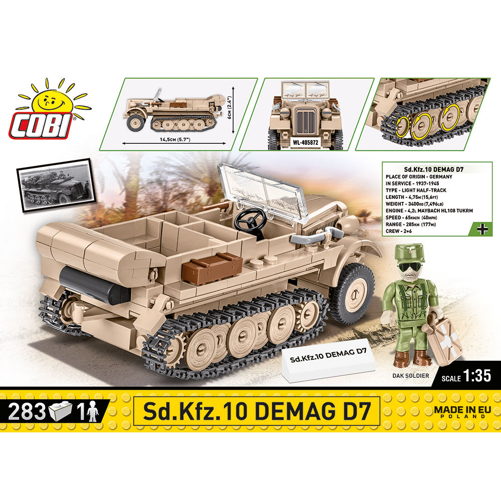 COBI Sd.Kfz. 10 Demag D7: Set #2273